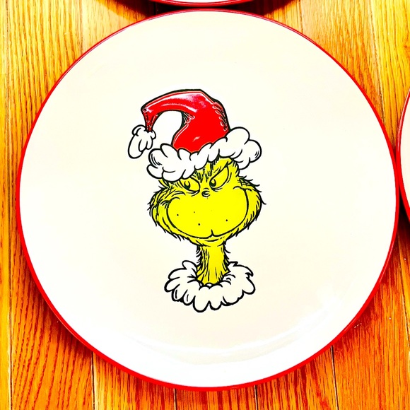 The Grinch Holiday How The Grinch Stole Christmas 4 Dinner Plates